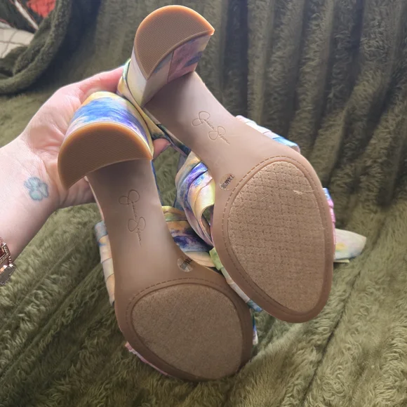 Jessica Simpson Vibrant Multicolor Heels - Picture 6 of 6